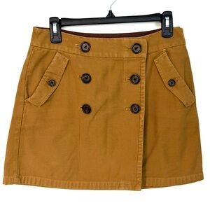 J Crew Double Button Mini Marching Skirt
